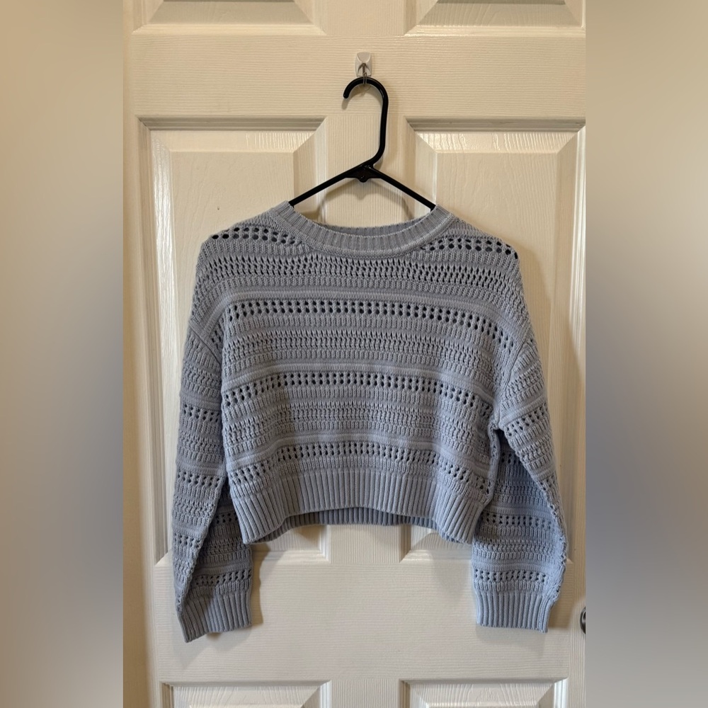 H&M Big Girl Knit Blue Sweater